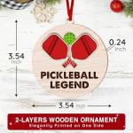 Pickleball Ornament - Christmas Tree Decor for Pickleball Enthusiasts, Fun 2025 Pickleball Christmas Ornaments for Women, Inspirational Sport Gift Ideas, Unique Paddle Design
