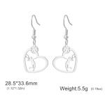 Pickleball Earrings for Women PB Ornament Pendant Unique Sports Lover Jewelry Gifts for Pickleball Fans Players and Coaches (silver)