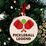 Pickleball Ornament - Christmas Tree Decor for Pickleball Enthusiasts, Fun 2025 Pickleball Christmas Ornaments for Women, Inspirational Sport Gift Ideas, Unique Paddle Design