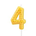 Fukaisu Pickleball Number Candle, Sport Theme Birthday Candle Pickleball Cake Topper Ball Theme Party Decorations for Birthday Game Day Celebration (Number 4)