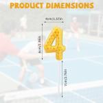 Fukaisu Pickleball Number Candle, Sport Theme Birthday Candle Pickleball Cake Topper Ball Theme Party Decorations for Birthday Game Day Celebration (Number 4)