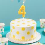 Fukaisu Pickleball Number Candle, Sport Theme Birthday Candle Pickleball Cake Topper Ball Theme Party Decorations for Birthday Game Day Celebration (Number 4)