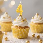 Fukaisu Pickleball Number Candle, Sport Theme Birthday Candle Pickleball Cake Topper Ball Theme Party Decorations for Birthday Game Day Celebration (Number 4)