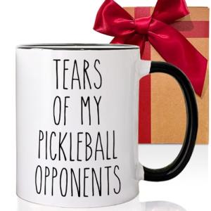 CATABUBU Pickleball Player Gifts for Women, Men - Tears of My Pickleball Opponents Mug Birthday Christmas Gift for Dad, Mom, Best Friend - Pickle Ball Accessories Sports Gifts for Coach, Players-244