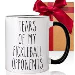CATABUBU Pickleball Player Gifts for Women, Men - Tears of My Pickleball Opponents Mug Birthday Christmas Gift for Dad, Mom, Best Friend - Pickle Ball Accessories Sports Gifts for Coach, Players-244