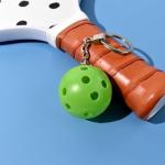 3D Pickleball Keychains – Mini Pickleball Key Rings for Players, Coaches & Fans – Fun Pickleball Gifts & Bag Accessories (Green)