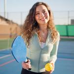 Gnamy Pickleball Necklace Gifts for Teen Girls, Dainty Cross Pendant Sport Accessories Birthday Christmas Valentines Religious Christian Jewelry Gifts for Women Pickleball Lovers Stuff 8-12 Silver