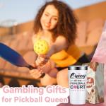 SpenMeta Pickleball Gifts for Women, Queen of the Pickleball Court - Funny Christmas Birthday Gifts for Pickle ball Player - 20oz Pickle ball Lovers Tumbler