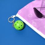 3D Pickleball Keychains – Mini Pickleball Key Rings for Players, Coaches & Fans – Fun Pickleball Gifts & Bag Accessories (Green)
