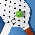 3D Pickleball Keychains – Mini Pickleball Key Rings for Players, Coaches & Fans – Fun Pickleball Gifts & Bag Accessories (Green)
