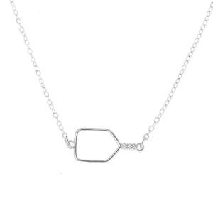 born to rally Cross Court Charmer Pickleball Necklace – Elegant Pickleball Jewelry for Women, Gift for Players & Fans