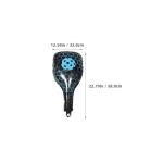 HAPINARY Inflatable Pickleball Paddle and Sports Ball Aluminum Foil Balloons Set for Birthday Party Decorations, Blue 6 Paddle + 6 18-inch round Balloons, Sports Theme Party Supplies