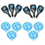 WESIEVYA Pickleball Paddle Balloons and Inflatable Sports Balloons Party Decorations Set for Outdoor Birthday Parties with 6 Paddles and 18-inch round Balls