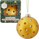 DWATAN Pickleball Christmas Ornament – Limited Gold Xmas Tree Decoration, Premium Metallic Finish Bauble, Unique Pickleball Gifts for PB Lovers, Festive Home Décor & Accessories, Special 1-Pack