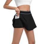 Tennis Skirts for Women Golf Mini Match Point Skirts Athletic Skorts for Workout Sports Running Pickleball Skater(Black,Small)