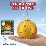 DWATAN Pickleball Christmas Ornament – Limited Gold Xmas Tree Decoration, Premium Metallic Finish Bauble, Unique Pickleball Gifts for PB Lovers, Festive Home Décor & Accessories, Special 1-Pack