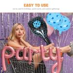 WESIEVYA Pickleball Paddle Balloons and Inflatable Sports Balloons Party Decorations Set for Outdoor Birthday Parties with 6 Paddles and 18-inch round Balls