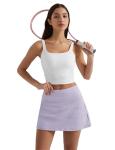 AugIris Women's Tennis Skirts High Waisted Athletic Golf Skorts with Pockets Skirts for Women Casual Workout Built-in Shorts Lavender Purple