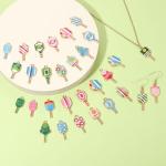 30PCS Pickleball Charms for Jewelry Making, Pickleball Necklace Bracelet Earrings Making Charms Bulk, Enamel Paddle Pendant Charm for DIY Pickleballs Accessories Crafts Jewelry Gifts