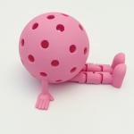 Funny Gift & Desk Ornament | Flexible Pickleball with Arms & Legs | Perfect for Pickleball Players, Coaches, and Enthusiasts (Pink)