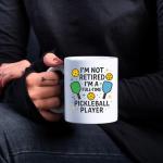 Panvola I'm Not Retired I'm A Full Time Pickleball Player Pickleball Gifts Sports Player Retired Boss Coworker Grandpa Grandma Husband Wife Dad Mom Gifts Ceramic Coffee Mug 11 oz White