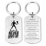 Alotozo Pickleball Gifts - Pickleball Keychain for Teens Boys, Never Give Up Inspirational Key Chain Gift for Pickleball Players Athletes, Christmas Graduation Birthday