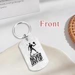 Alotozo Pickleball Gifts - Pickleball Keychain for Teens Boys, Never Give Up Inspirational Key Chain Gift for Pickleball Players Athletes, Christmas Graduation Birthday