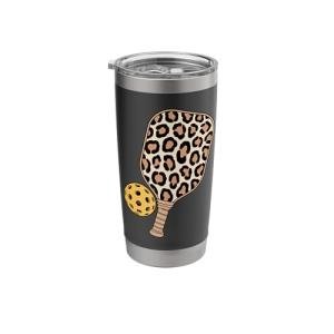 Pickleball Mom Cheetah Leopard Animal Print Stainless Steel Insulated Tumbler