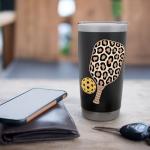 Pickleball Mom Cheetah Leopard Animal Print Stainless Steel Insulated Tumbler