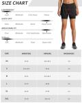 Ksmien Women's 2 in 1 Running Shorts Quick Dry Athletic Gym Workout Shorts with Liner Phone Pockets Black