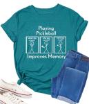 Pickleball Shirts Women Pickleball Player Tshirts Gym Shirts Funny Casual Team Lover Gift Short Sleeve Tee Tops Blue