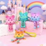 Amoswiz Articulated Pickleball Character Bag Charm – 3D Printed Fidget Toy & Pickle Ball Accessory, Pickleball Gifts for Men & Women, Backpack Keychain & Gear Decoration for Players