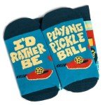 I'd Rather Be - Funny Socks For Men & Women - Gifts For Golfing, Hunting, Camping, Hiking, Skiing, Reading, Sports and more (US, Alpha, One Size, Regular, Regular, Playing Pickleball)