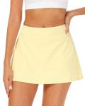 Stelle Women Tennis Golf Skirts High Waisted with Pockets Inner Shorts for Athletic Skorts Sports Running Pickleball (LBT,L)