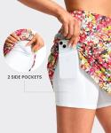 Viodia 16" Skorts for Woman with Pockets Athletic Tennis Pickleball Golf Skort Summer Casual Skirts with Shorts