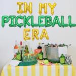 In My Pickleball Era Foil Balloons Banner Golden Green Pickleball Party Decorations Sport Theme Balloons Banner Kit for Pickleball Birthday or Retirement Party Decor Supplies