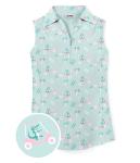 Tipsy Elves Quick Dry Women's Golf Shirt Sleeveless 1/4 Zip Tennis Shirts for Women Tank Top Polo Pickleball Outfits - Women's Funny Mint Golf Cart Gator Golf Polo Size Medium