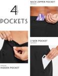 baleaf Women's 5" Workout Shorts Gym Running Shorts Athletic with Liner High Waistband Quick Dry Sports Zipper Pockets Black M