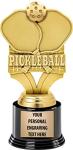 Crown Awards Pickleball Trophies with Custom Engraving, 7.25" Personalized Pickleball Trophy On Deluxe Round Base 1 Pack
