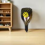 Mikinona 10pcs Yellow Pickleball Rackets and Ball Foil Balloons Set for Sports Party Decorations Inflatable Pickle Birthday Party Supplies