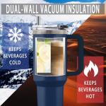 Uibunoo Pickleball Gifts, 40 Oz Tears of My Pickleball Oppnents Laser Engrave Tumbler with Handle & Straw, Sports Gift for Men Lovers, Pickleball Tumbler, Gifts for Thanksgiving Christmas, 1 PCS