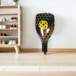 Mikinona 10pcs Yellow Pickleball Rackets and Ball Foil Balloons Set for Sports Party Decorations Inflatable Pickle Birthday Party Supplies