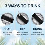 34HD Pickleball Tumbler 40oz with Handle Lid and Straw, Funny Tears of My Pickleball Opponents Sports Gift, Dink Responsibly Pickle Baller Design, Birthday Insulated Stainless Steel Cup for Him Her