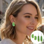 2 PCS Pickle Earrings for Women, Pickleball Earrings, Fun Pickle Gifts for Pickleball Players, Lightweight and Comfortable Dangle Earrings for Everyday Wear