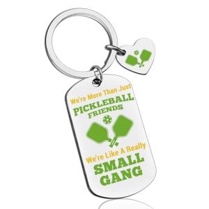 Pickleball Keychain Pickle Gifts for Women Men Pickleball Lovers Coaches Friends Pickle Ball Keychain for Sports Backpack Accessories Bag Charms Friendship Gift for Christmas Day Birthday Graduation