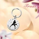 HYHYDHP Never Give Up Pickleball Gifts - Pickleball Keychain for Boys Mens, Stainless Steel Laser Engraved Gift for Picklers, Motivational Present for Pickler, Players & PB Lovers