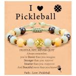 VULETO Pickleball Bracelet Gifts for Pickleball Lovers Women, Bead Gold Ball Bracelet Pickleball Accessories Jewelry Gifts Gold