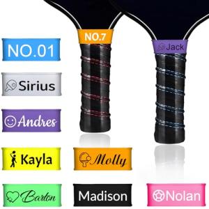Personalized Pickleball Paddle Name Bands, Custom Silicone Pickleball Paddle Name Tags for Paddles, Personalized Pickleball Name Bands for Paddles Grip on Racket, DIY Gifts for Pickleball Lovers