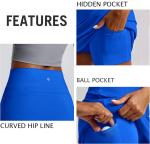 PINSPARK Golf Skorts for Women with Pockets Stretch Tennis Skirt Solid Pickleball Skort Built-in Shorts Athletic Skirts Lightweight Performance Short Skirt,Royal Blue X-Large