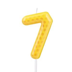Fukaisu Pickleball Number Candle, Sport Theme Birthday Candle Pickleball Cake Topper Ball Theme Party Decorations for Birthday Game Day Celebration (Number 7)